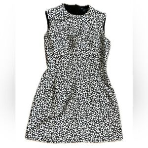 French Connection Black and White Sleeveless Sheath Dress